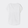 The Pure Linen Short Sleeve V-Neck Top in Linen The Pure Linen Short Sleeve V-Neck Top in Linen