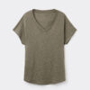 The Pure Linen Short Sleeve V-Neck Top in Linen The Pure Linen Short Sleeve V-Neck Top in Linen
