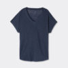 The Pure Linen Short Sleeve V-Neck Top in Linen The Pure Linen Short Sleeve V-Neck Top in Linen