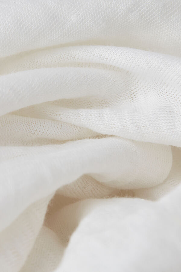 The Pure Linen Short Sleeve V-Neck Top in Linen The Pure Linen Short Sleeve V-Neck Top in Linen