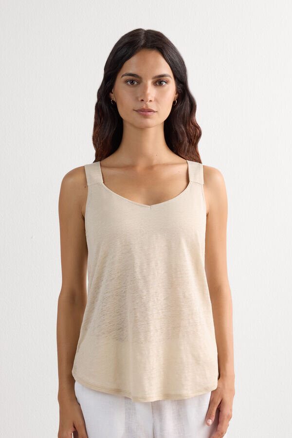 The Pure Linen Tank Top in Linen The Pure Linen Tank Top in Linen