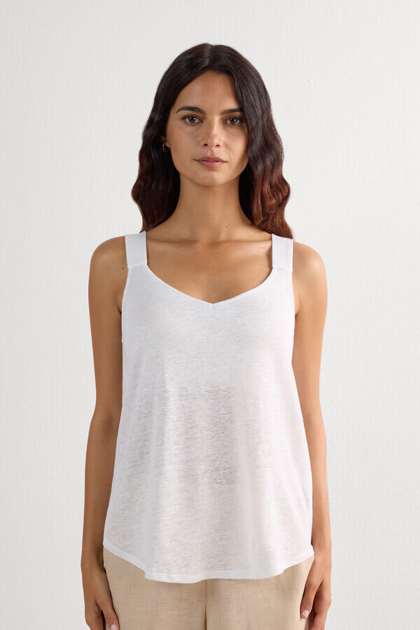 The Pure Linen Tank Top in Linen The Pure Linen Tank Top in Linen