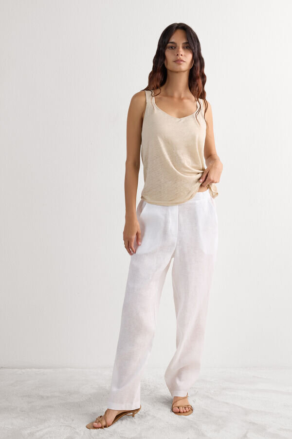The Pure Linen Tank Top in Linen The Pure Linen Tank Top in Linen