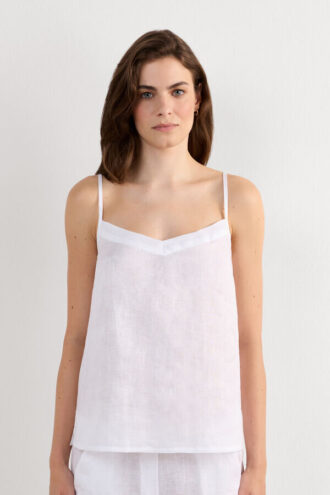 The Pure Linen Top in Linen Fabric