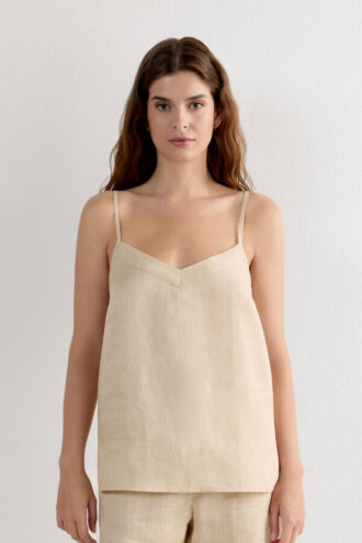 The Pure Linen Top in Linen Fabric