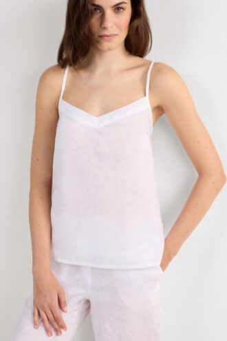 The Pure Linen Top in Linen Fabric