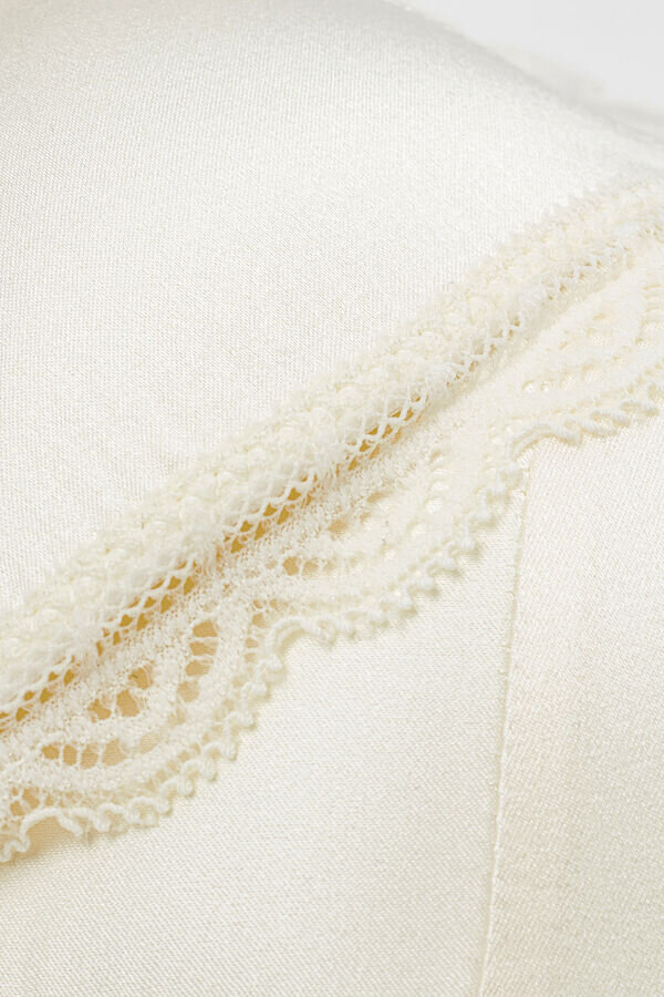 Tiziana Wireless Plunge Triangle Bra in Silk and Lace Tiziana Wireless Plunge Triangle Bra in Silk and Lace