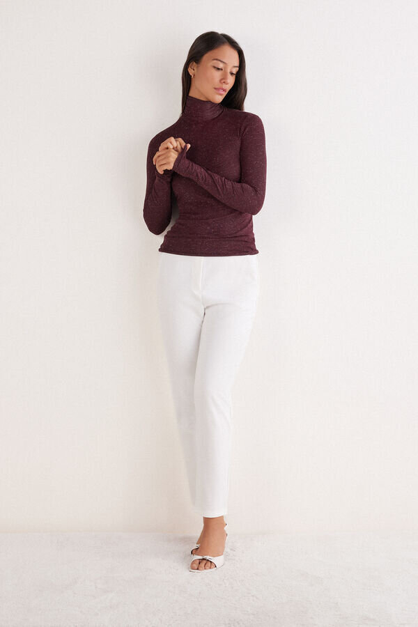 Turtleneck Top in Modal Light with Cashmere Lame Turtleneck Top in Modal Light with Cashmere Lame
