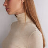 Turtleneck Top in Modal Light with Cashmere Lame Turtleneck Top in Modal Light with Cashmere Lame