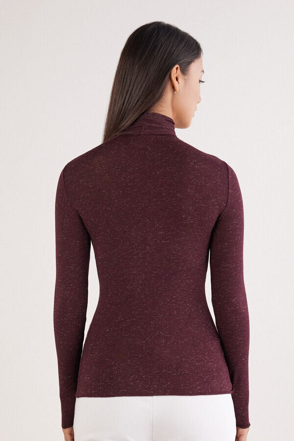 Turtleneck Top in Modal Light with Cashmere Lame Turtleneck Top in Modal Light with Cashmere Lame