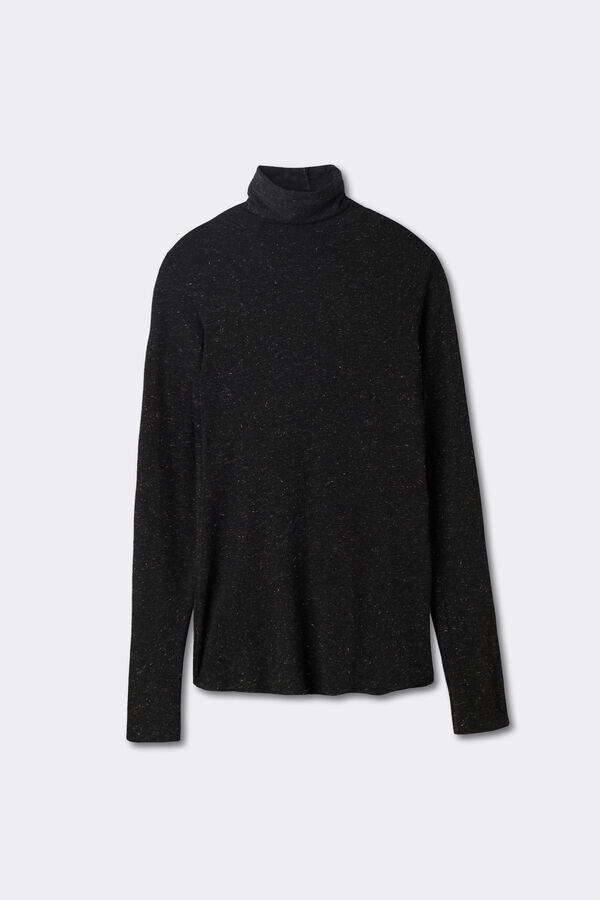 Turtleneck Top in Modal Light with Cashmere Lame Turtleneck Top in Modal Light with Cashmere Lame