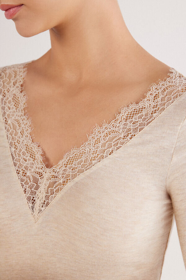 Ultralight Cashmere Lace Long Sleeve Shirt Ultralight Cashmere Lace Long Sleeve Shirt