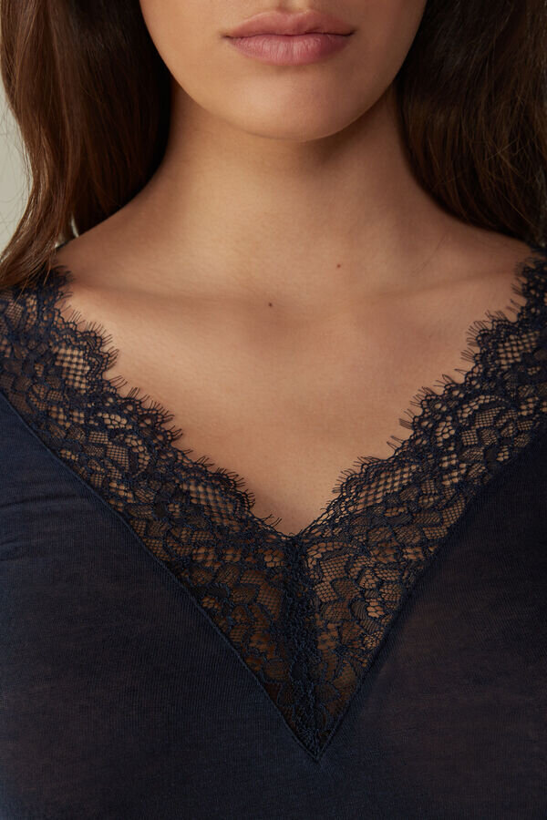 Ultralight Cashmere Lace Long Sleeve Shirt Ultralight Cashmere Lace Long Sleeve Shirt