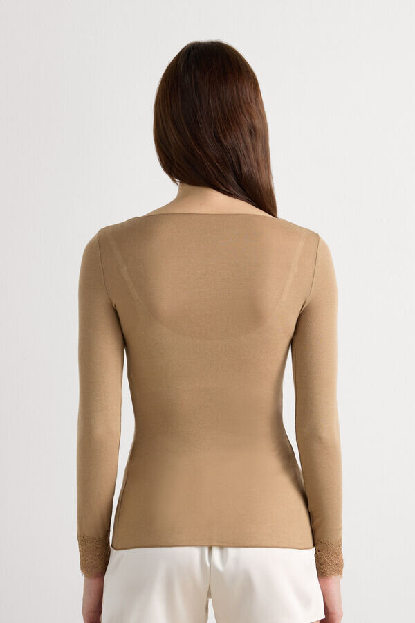 Ultralight Cashmere Lace Long Sleeve Shirt Ultralight Cashmere Lace Long Sleeve Shirt