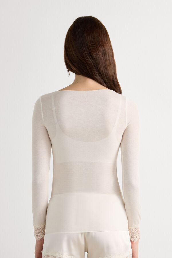 Ultralight Cashmere Lace Long Sleeve Shirt Ultralight Cashmere Lace Long Sleeve Shirt