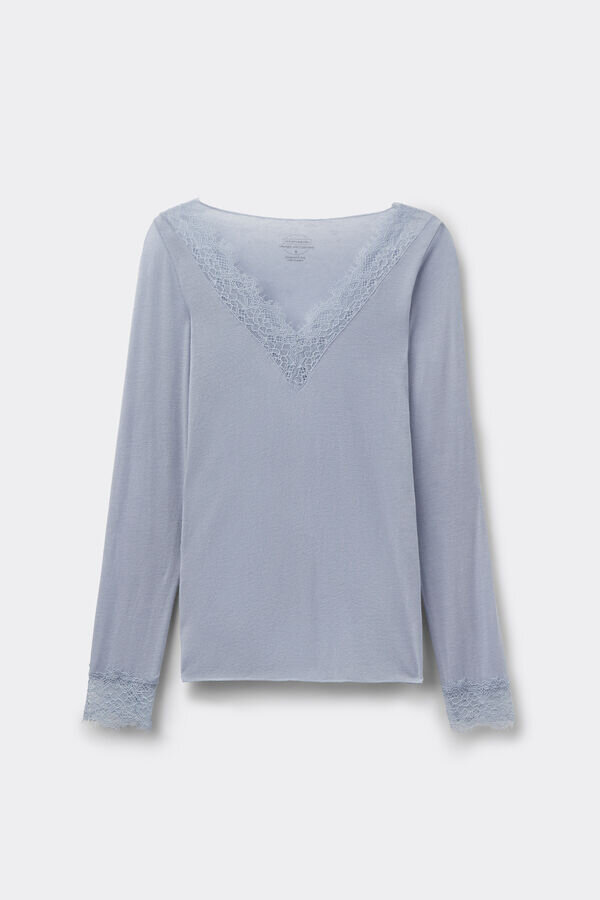 Ultralight Cashmere Lace Long Sleeve Shirt Ultralight Cashmere Lace Long Sleeve Shirt