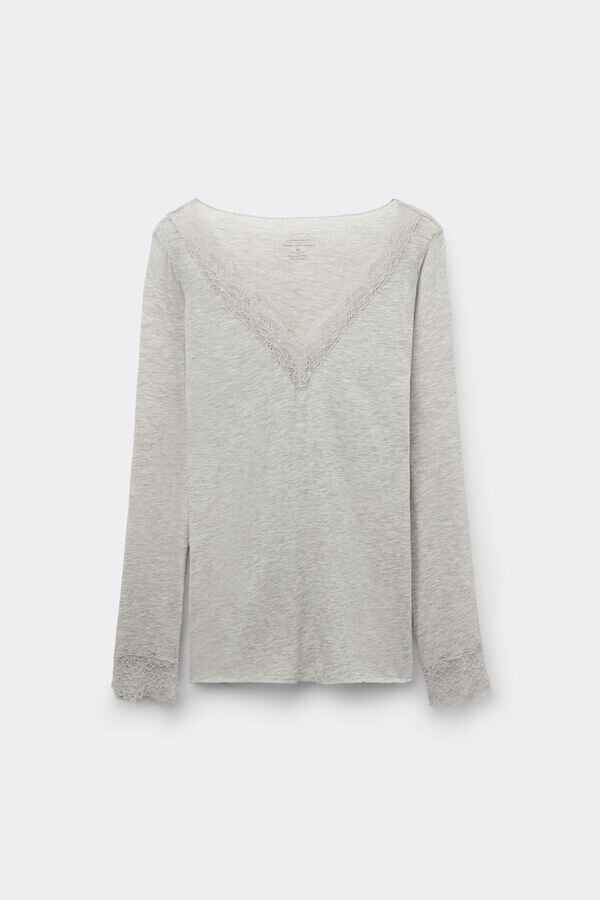 Ultralight Cashmere Lace Long Sleeve Shirt Ultralight Cashmere Lace Long Sleeve Shirt