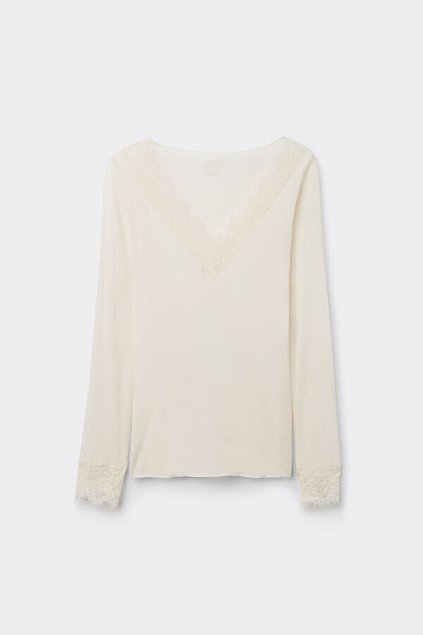 Ultralight Cashmere Lace Long Sleeve Shirt Ultralight Cashmere Lace Long Sleeve Shirt