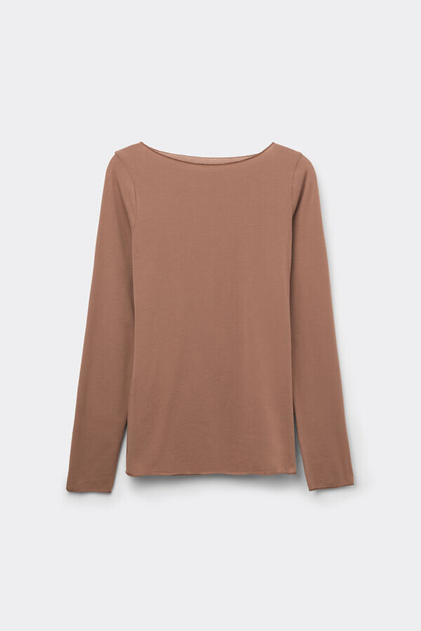 Ultralight Cotton Bateau Neck Top Ultralight Cotton Bateau Neck Top