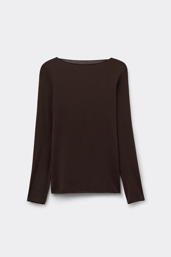 Ultralight Cotton Bateau Neck Top Ultralight Cotton Bateau Neck Top