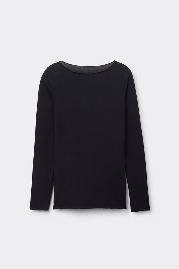 Ultralight Cotton Bateau Neck Top Ultralight Cotton Bateau Neck Top