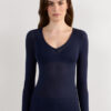 V-Neck Top in Modal Ultralight with Cashmere V-Neck Top in Modal Ultralight with Cashmere