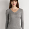 V-Neck Top in Modal Ultralight with Cashmere V-Neck Top in Modal Ultralight with Cashmere