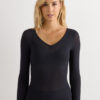 V-Neck Top in Modal Ultralight with Cashmere V-Neck Top in Modal Ultralight with Cashmere
