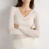 V-Neck Top in Modal Ultralight with Cashmere V-Neck Top in Modal Ultralight with Cashmere