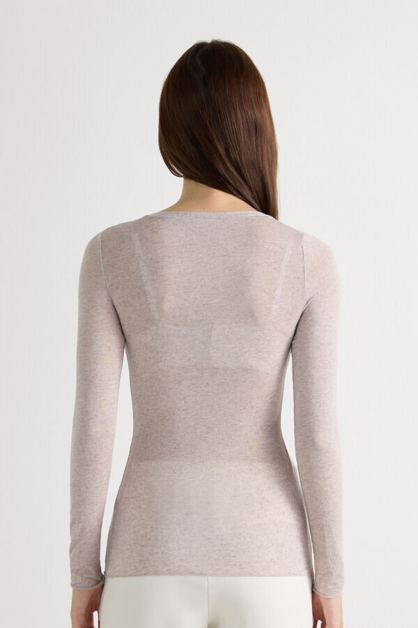 V-Neck Top in Modal Ultralight with Cashmere V-Neck Top in Modal Ultralight with Cashmere