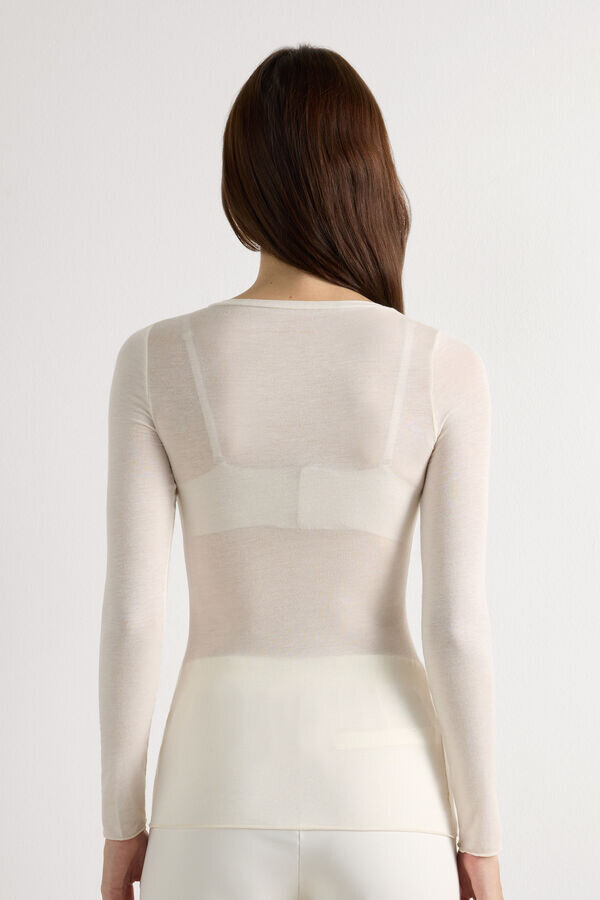 V-Neck Top in Modal Ultralight with Cashmere V-Neck Top in Modal Ultralight with Cashmere