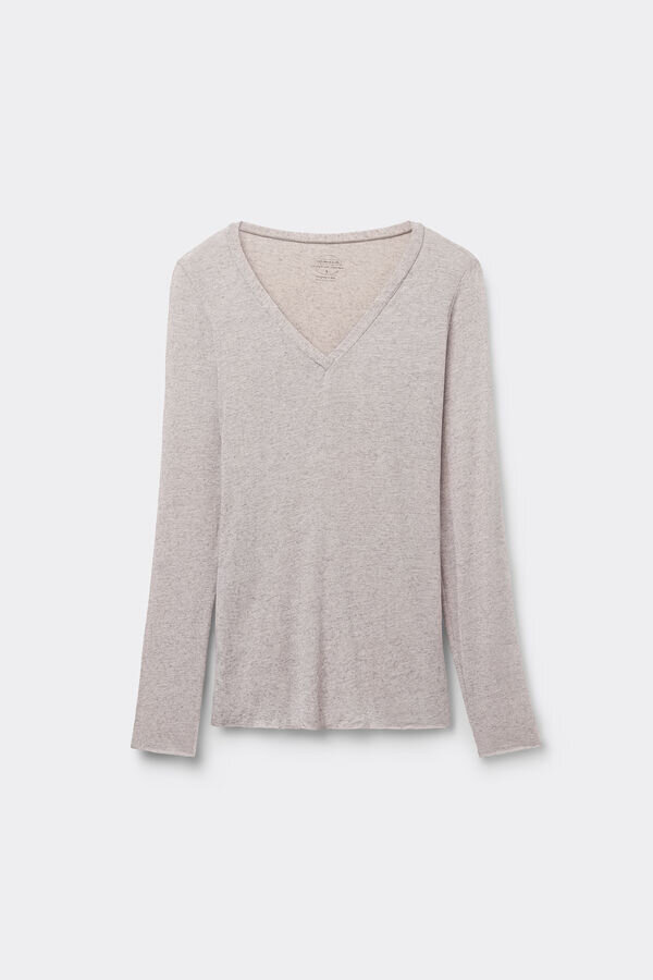 V-Neck Top in Modal Ultralight with Cashmere V-Neck Top in Modal Ultralight with Cashmere